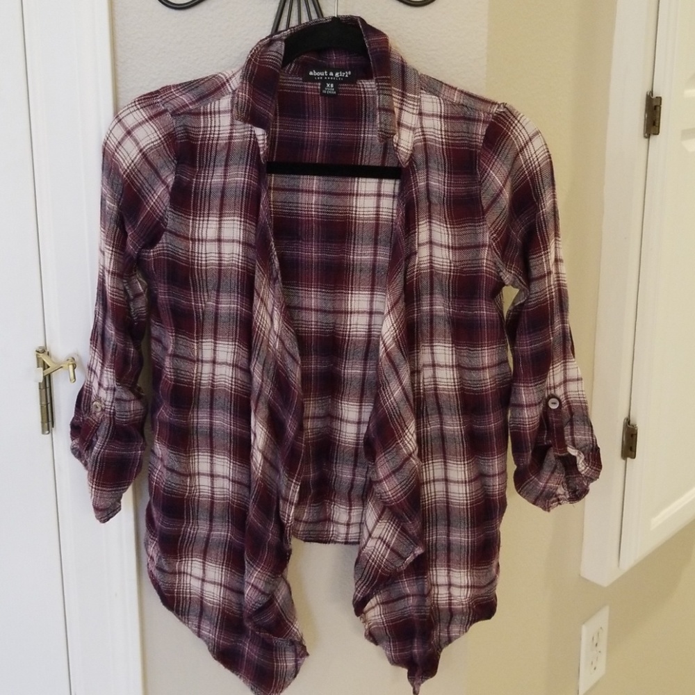 Soft flannel cardigan